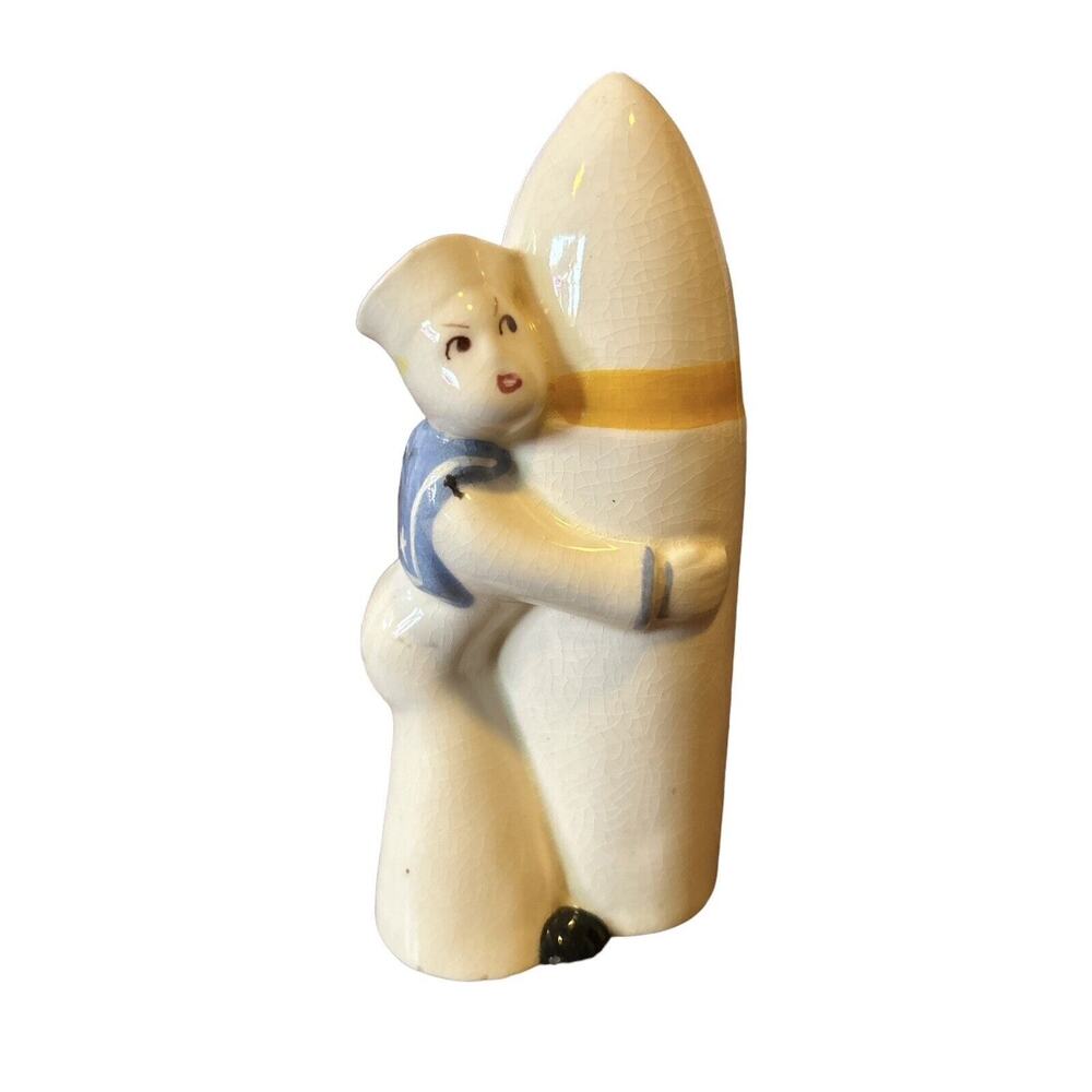 Block Pottery Atomic Sailor Topredo 1942 WWII Navy Rare